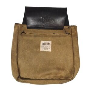 Filson Belt Pouch 20231636 Dark Tan Khaki Rugged Twill Bridle Leather Shell CC